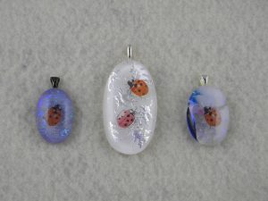 Fused Glass Home Show - Red Hats (Star of David and Ladybugs)
