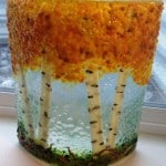 Fused Glass Fall Aspen Mantel Sconce Fused Glass Fall Aspen Mantel Sconce