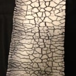 Fused Glass black and white Crackle platter Fused Glass black and white Crackle platter