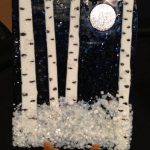 Fused Glass Winter Aspen Panel Fused Glass Winter Aspen Panel