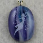 Purple Fairy Fused Glass Pendant Purple Fairy Fused Glass Pendant