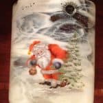 Fused Glass Santa Mantel Sconce. My Fused Glass Santa Mantel Sconce.