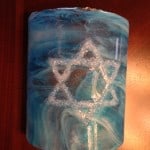 Fused Glass Star of David Sconce custom made for a good Friend. Fused Glass Star of David Sconce custom made for a good Friend.