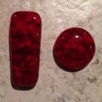 Fused Glass version of Garnet Birthstone Fused Glass version of Garnet Birthstone