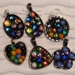 Fused Glass Pebble Pendants