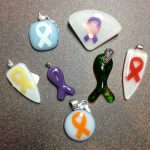 November Awareness Ribbons – Fused Glass