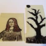 fused glass powder drawings