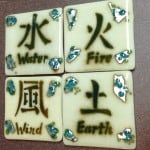 fused glass coaster set