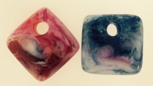 fused glass square cast melts