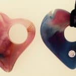Fused Glass heart cast melts