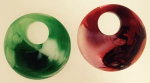 fused glass circle cast melts