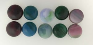 Art Glass - fused glass snap pebbles