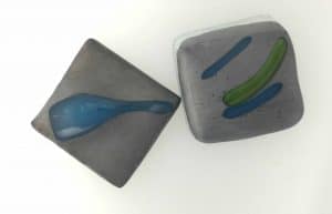 My steel blue test pieces