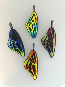 Fused Glass dichroic butterfly wings