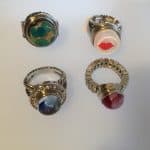 Fused glass snap rings