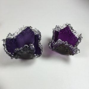 Iridized Fused glass Votives