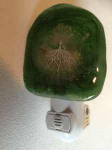 fused glass night light