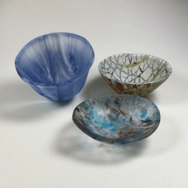 Fused Glass drop vases Elegant Fused Glass by Karen