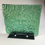 Iridized Textured Fused Glass Art