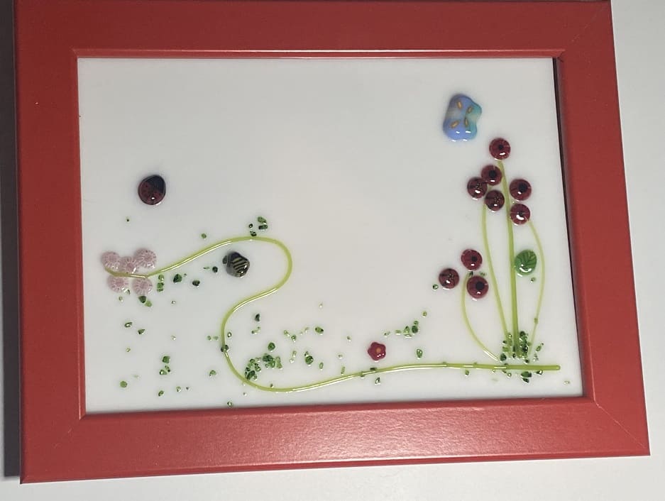 Fused Glass Flower Canvases and Screenprint – Elegant Fused Glass by Karen Fused Glass Flower Canvases and Screenprint – Elegant Fused Glass by Karen